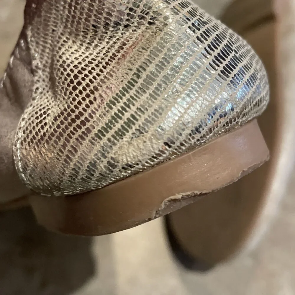 Geppetto's Gold Ballet Flats Girls Size EU 31 US 13-13.5 Handmade in Spain